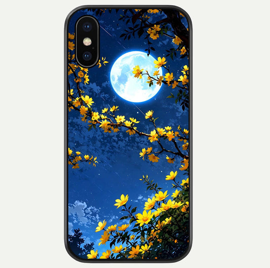 Golden Night Glow Glass Case For iPhone Xs Max by Custom World