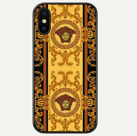 Golden Royal Heritage Glass Case For iPhone Xs Max by Custom World