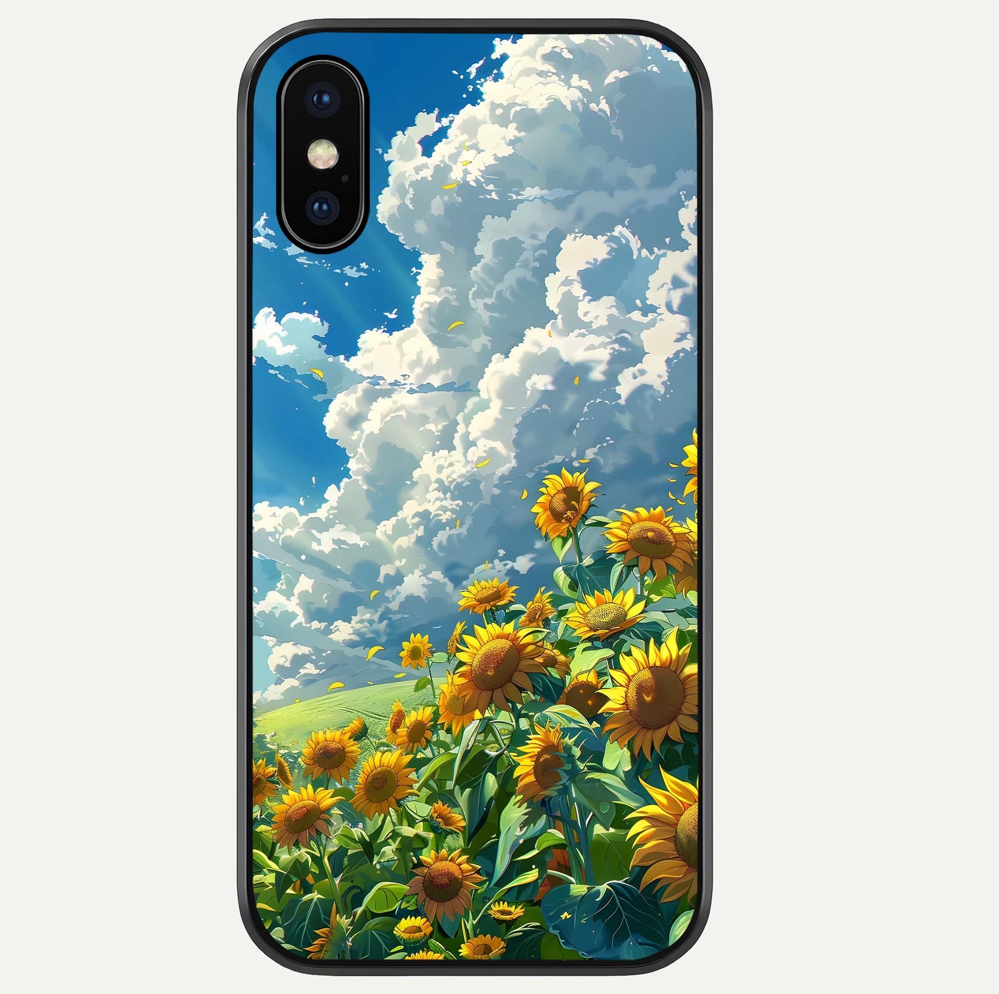Golden Sun Glory Glass Case For iPhone Xs Max by Custom World