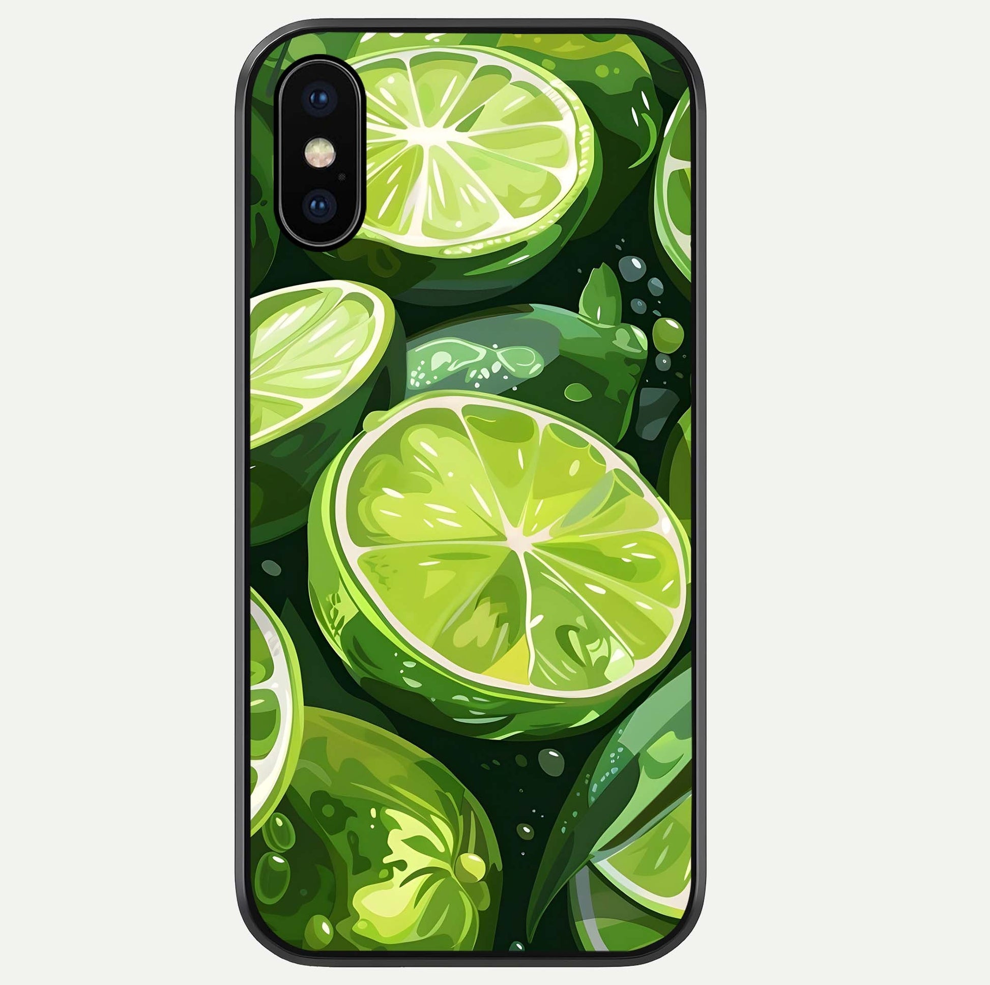 Green Lemon Glass Case For iPhone Xs Max by Custom World
