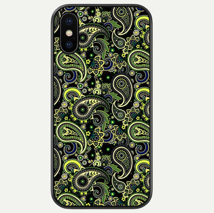 Green Mandala Pattern Glass Case For iPhone Xs Max by Custom World