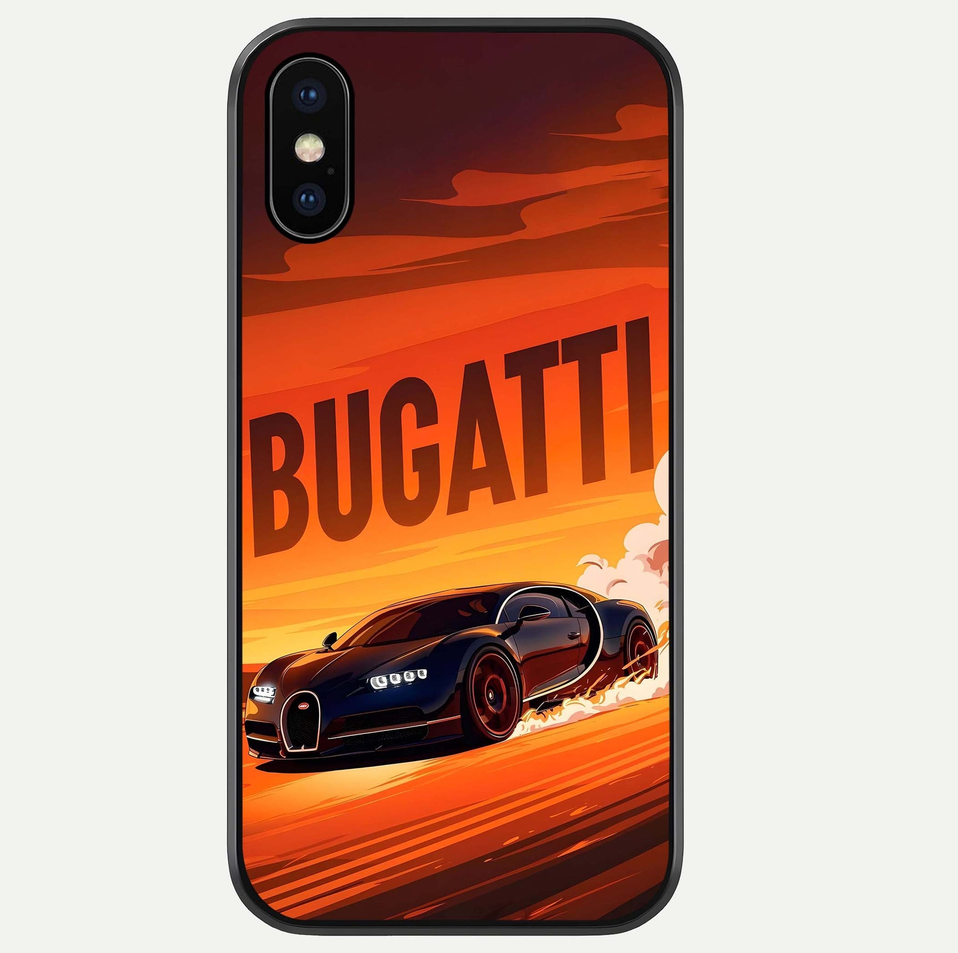 Inferno Bugatti Storm Glass Case For iPhone Xs Max by Custom World