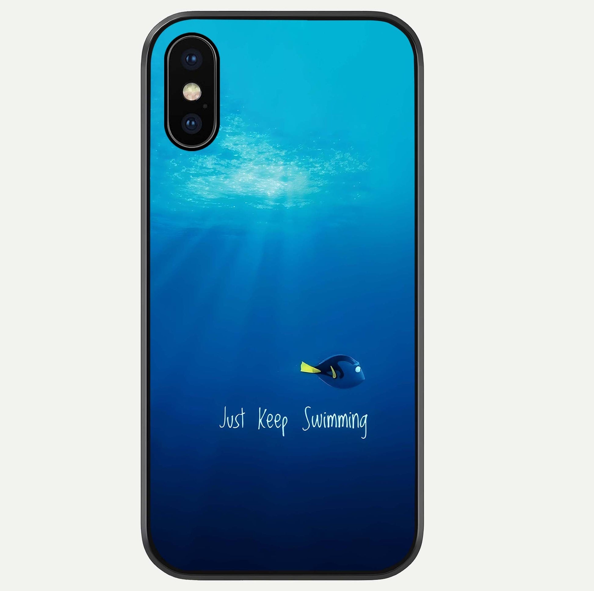 Just Keep Swimming Glass Case For iPhone Xs Max by Custom World