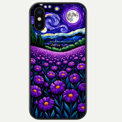Lavender Moon Field Glass Case For iPhone Xs Max by Custom World