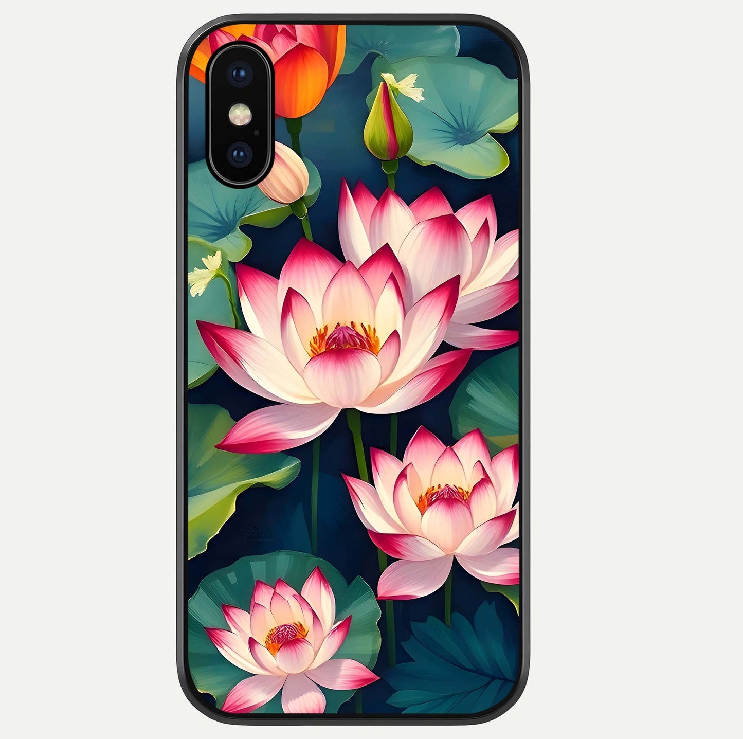 Lotus Dream Serenity Glass Case For iPhone Xs Max by Custom World