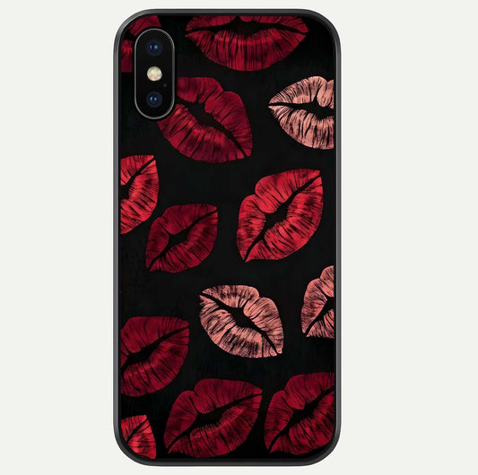 Midnight Kiss Love Glass Case For iPhone Xs Max by Custom World