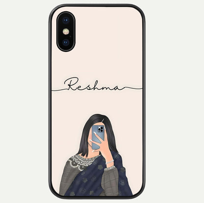 Mirror Mood Muse With Custom Name Glass Case For iPhone Xs Max by Custom World