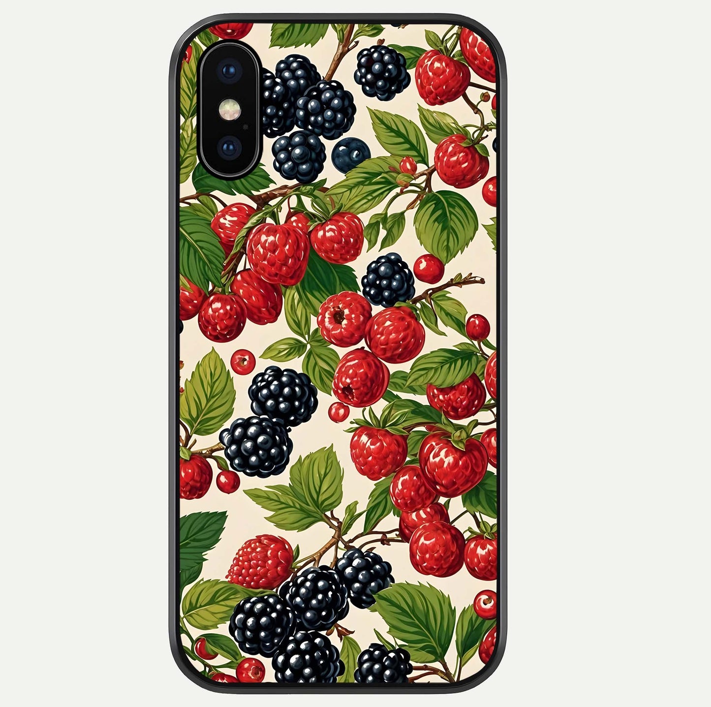 Mixed Berry Collage Glass Case For iPhone Xs Max by Custom World