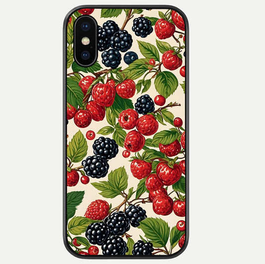 Mixed Berry Collage Glass Case For iPhone Xs Max by Custom World
