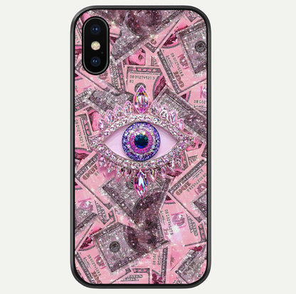Money Eye Luxe Glass Case For iPhone Xs Max by Custom World