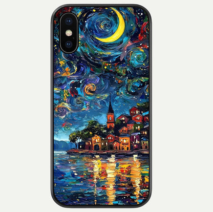 Moonlight Harbor Glow Glass Case For iPhone Xs Max by Custom World