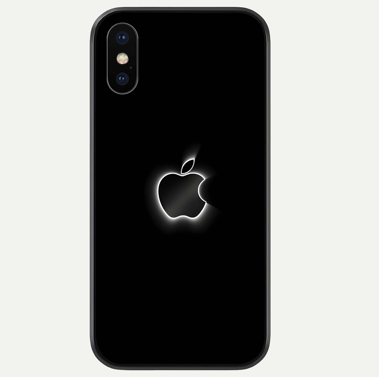 Neon Apple Glow Glass Case For iPhone Xs Max by Custom World