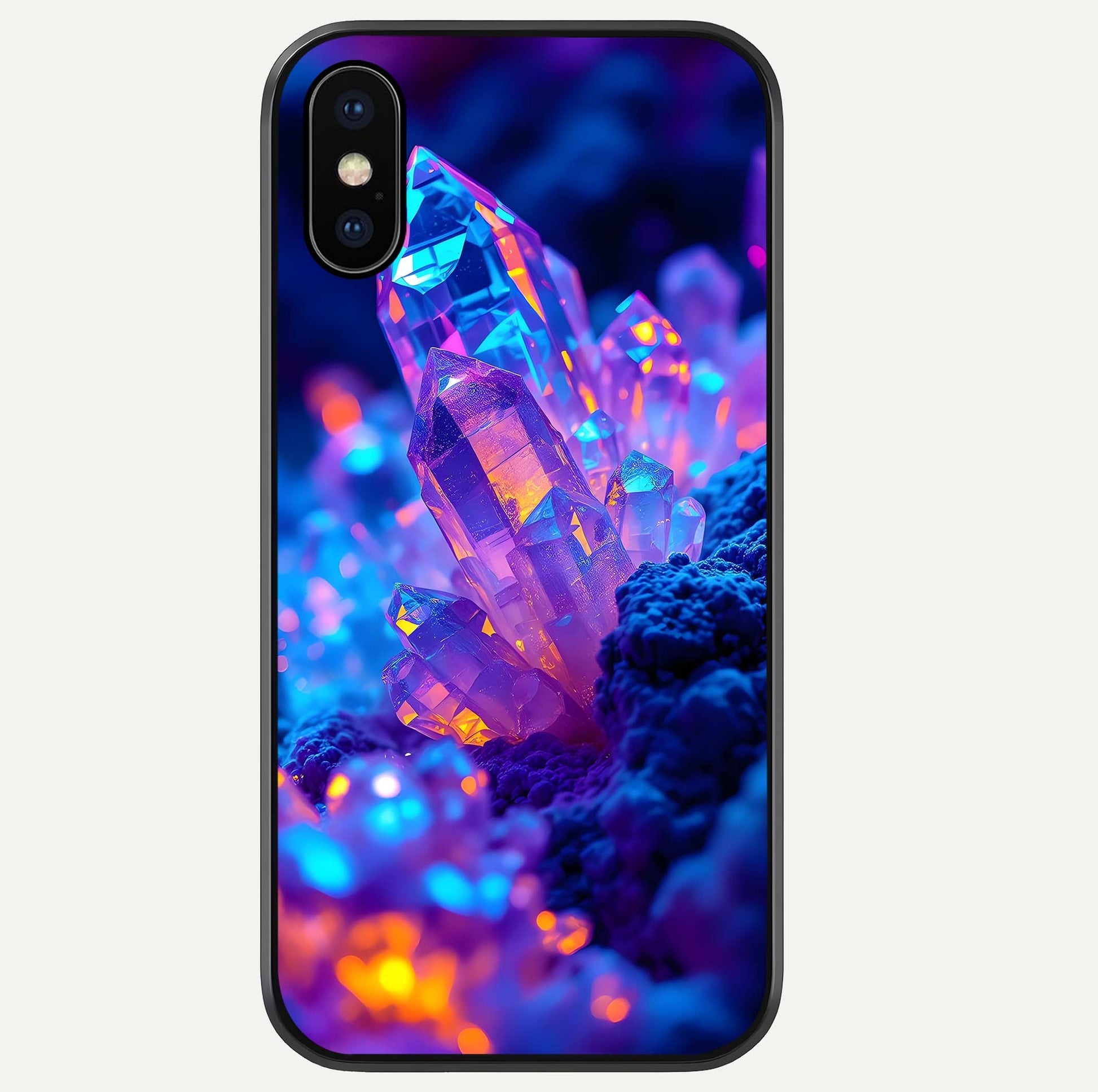 Neon Aura Shards Glass Case For iPhone Xs Max by Custom World