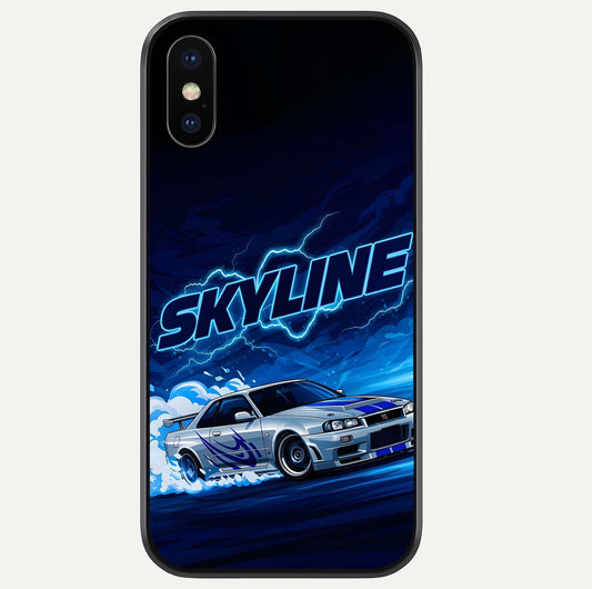 Neon Drift Beast Glass Case For iPhone Xs Max by Custom World