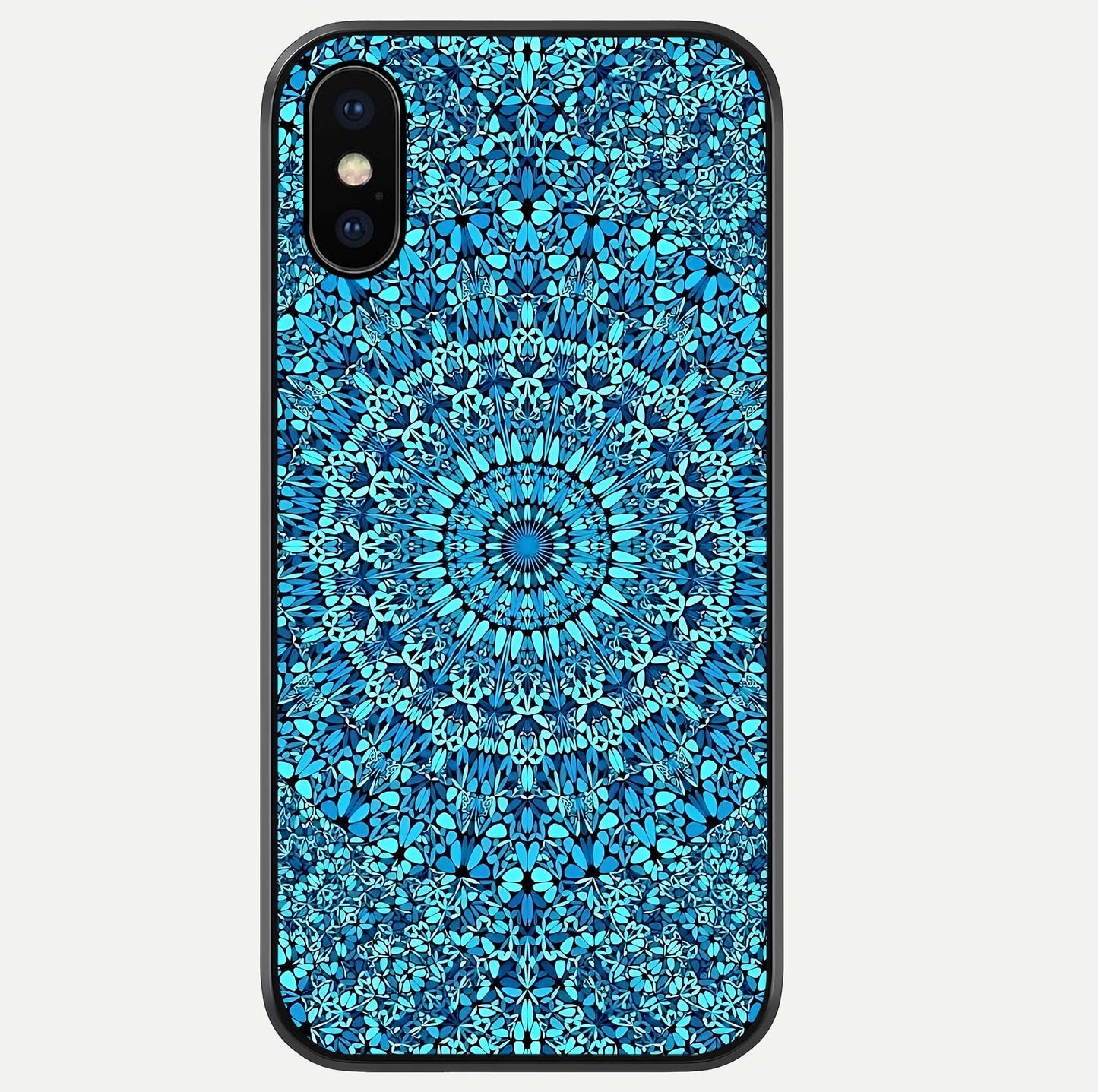 Ocean Bloom Mandala Glass Case For iPhone Xs Max by Custom World