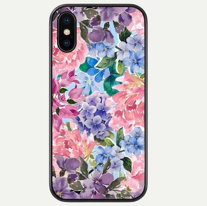 Pastel Floral Mix Glass Case For iPhone Xs Max by Custom World