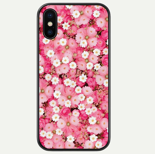 Pink Daisy Bliss Glass Case For iPhone Xs Max by Custom World