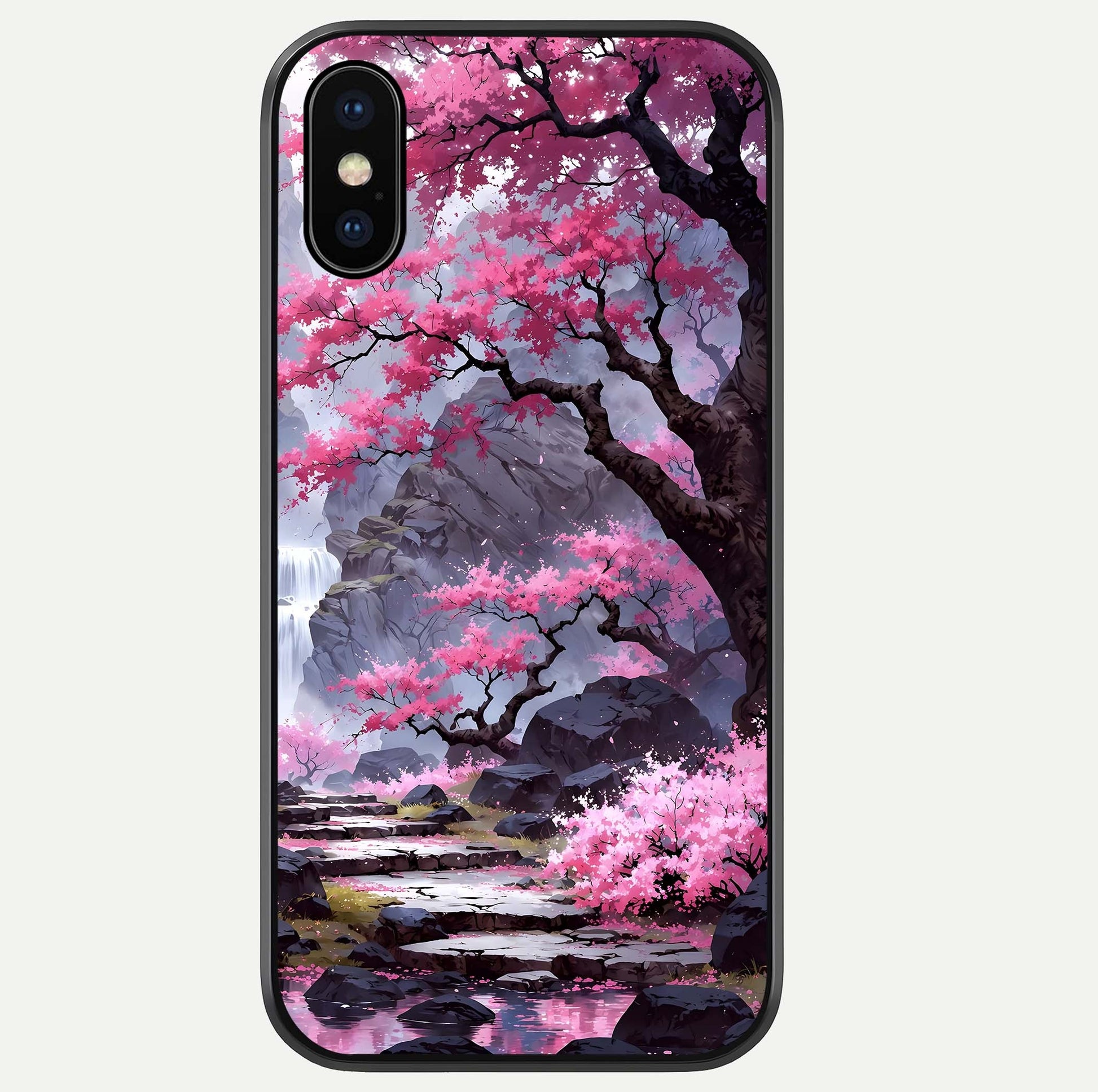 Pinkish Scenery Glass Case For iPhone Xs Max by Custom World