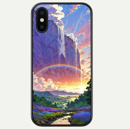 Rainbow Valley Dream Glass Case For iPhone 16 Pro by Custom World