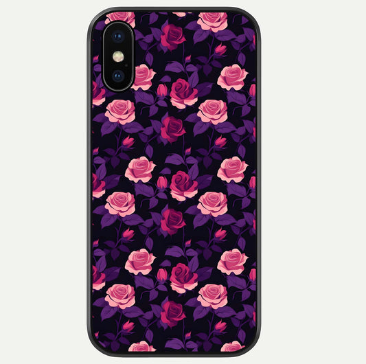 Rose Garden Twilight Glass Case For iPhone Xs Max by Custom World