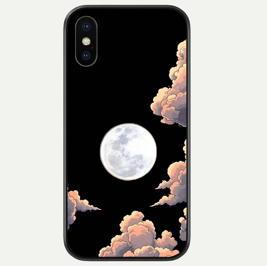 Shade Cloud Moon Glass Case For iPhone Xs Max by Custom World