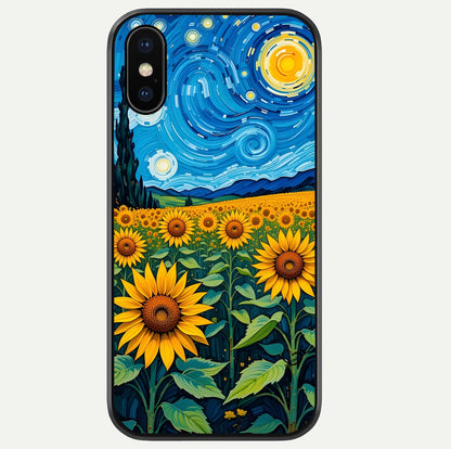 Starry Sunflower Dreams Glass Case For iPhone Xs Max by Custom World