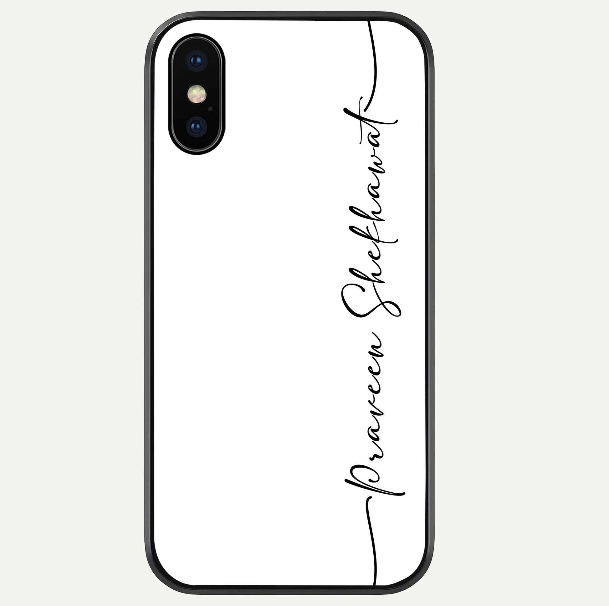 White Tune Custom Name Glass Case For iPhone Xs Max by Custom World