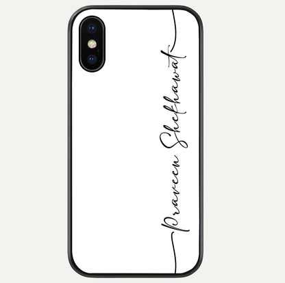 White Tune Custom Name Glass Case For iPhone Xs Max by Custom World