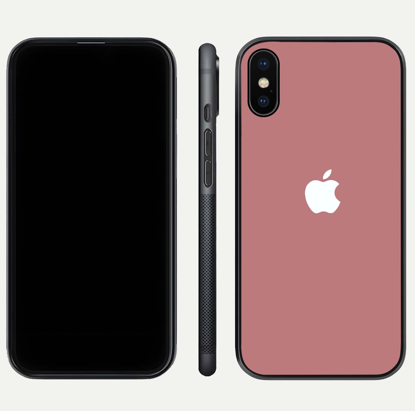 Apple Harmony Glass Case for iPhone Xs Max front and back mockup showing harmony pattern and clean edge design