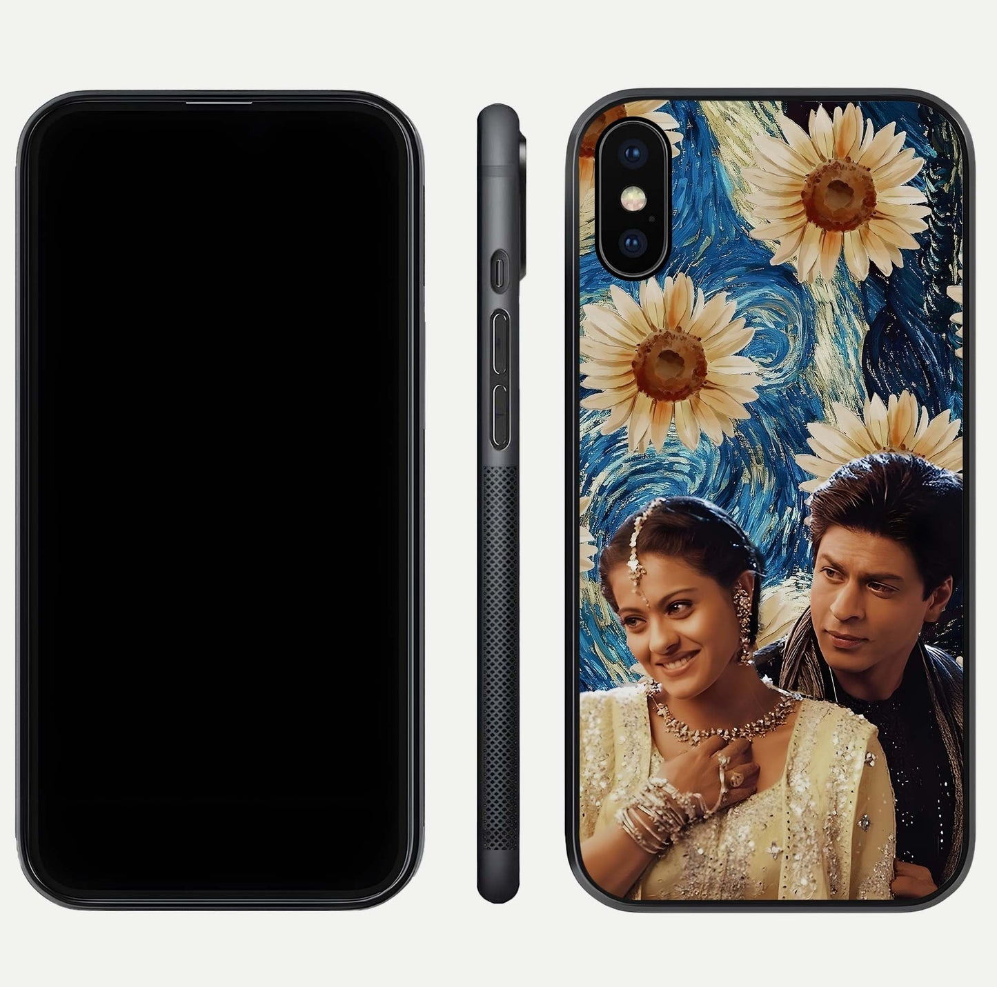 Eternal Love Story Glass Case for iPhone Xs Max dual-view layout displaying soft hues and smooth glass