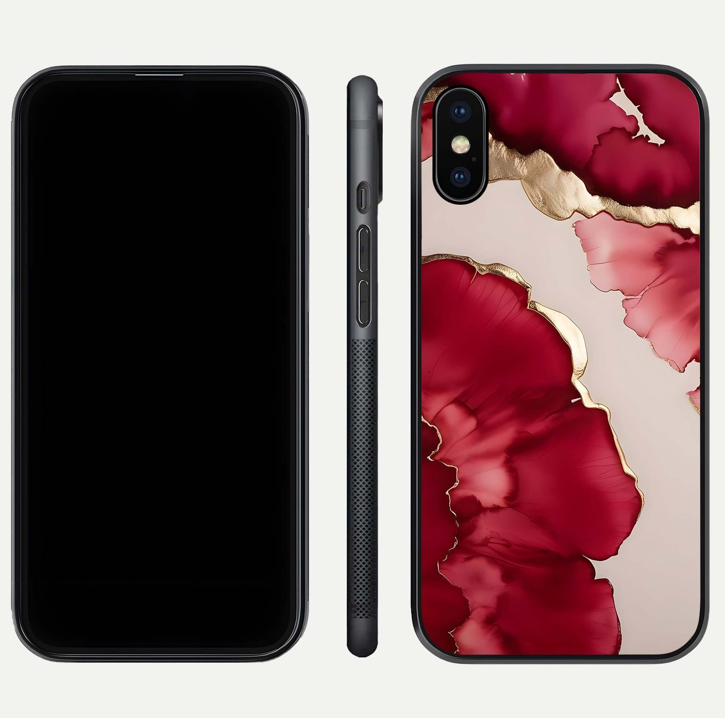 Pink & White Marble Glass Case For iPhone Xs Max