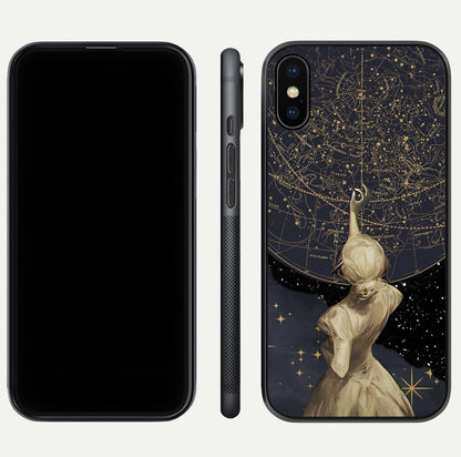 Taylor Swift Girl Glass Case for iPhone Xs Max front & back layout showing clean edge and vivid print
