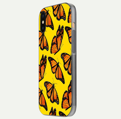 Golden Wing Flight Glass Case for iPhone Xs Max side-angle image showing polished surface and golden gradient