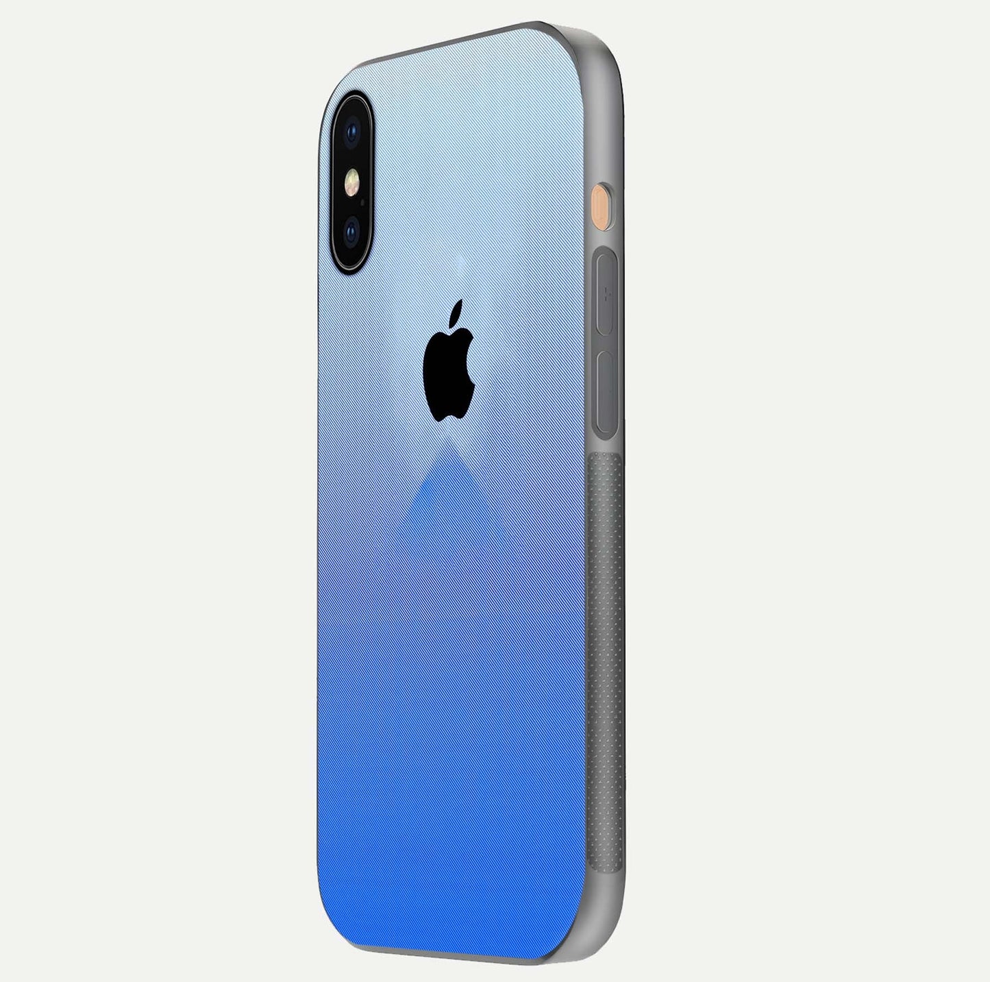 Gradient Apple Vibe Glass Case for iPhone Xs Max side-angle image showing reflection glow and elegant surface