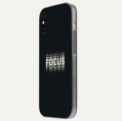 Mono Focus Vision Glass Case for iPhone Xs Max side-angle image showing smooth reflection and minimal tones