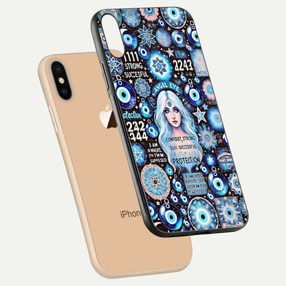 Angel Aura Shield Glass Case for iPhone 16 Pro floating angle showing light reflection and protective edge structure