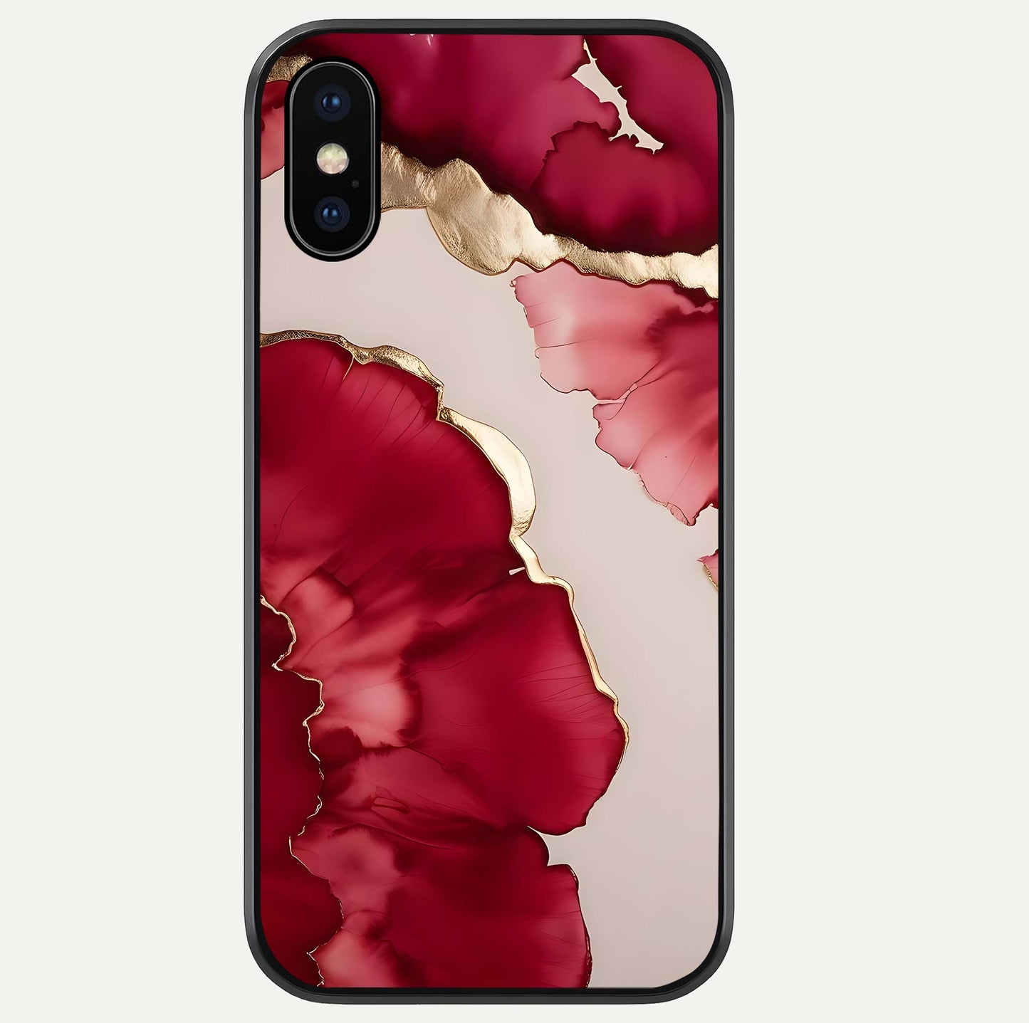 Pink & White Marble Glass Case For iPhone Xs Max