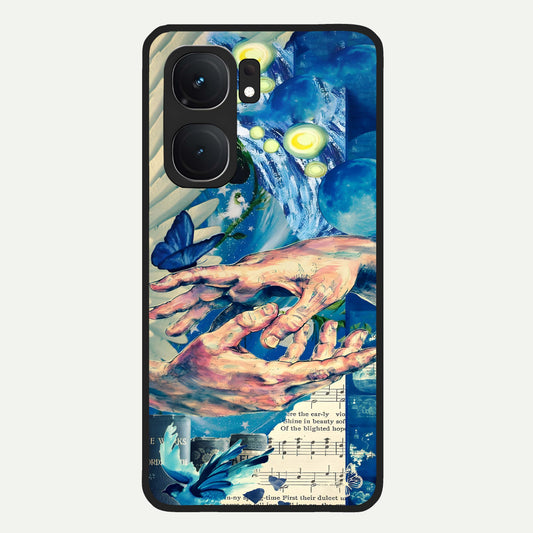  Aesthetic Divider Glass Case For iQOO Neo 9 Pro back cover – full design glossy printed glass finish