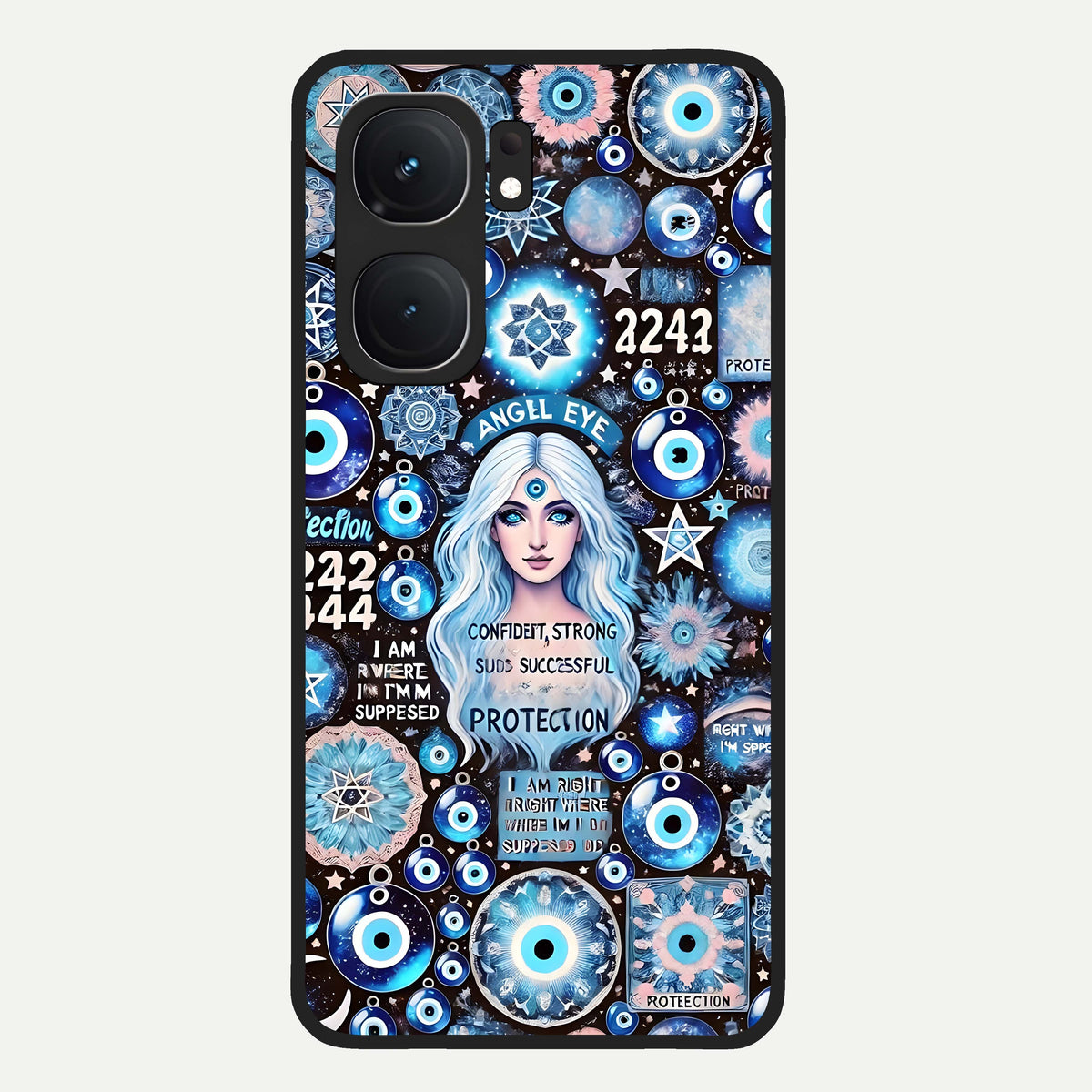 Angel Aura Shield Glass Case For iQOO Neo 9 Pro back cover – full design glossy printed glass finish