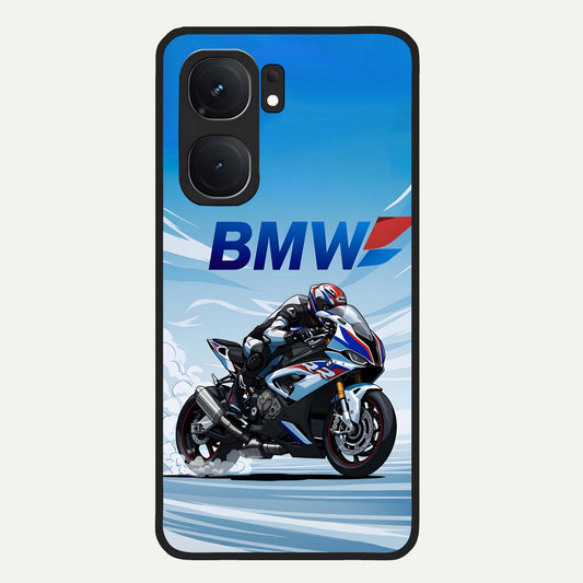 BMW Power Drift Glass Case For iQOO Neo 9 Pro back cover – full design glossy printed glass finish