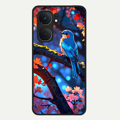  Blooming Water Drift Glass Case For iQOO Neo 9 Pro back cover – full design glossy printed glass finish