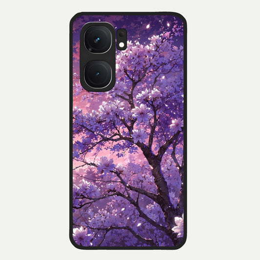  Blossom Tree Glass Case For iQOO Neo 9 Pro back cover – full design glossy printed glass finish