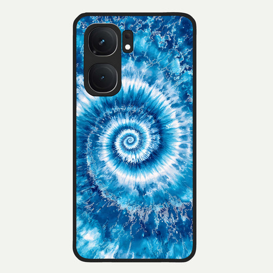  Blue Galaxy Wave Glass Case For iQOO Neo 9 Pro back cover – full design glossy printed glass finish