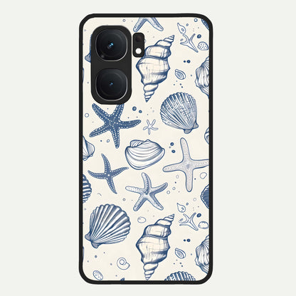  Blue Ocean Outline Glass Case For iQOO Neo 9 Pro back cover – full design glossy printed glass finish