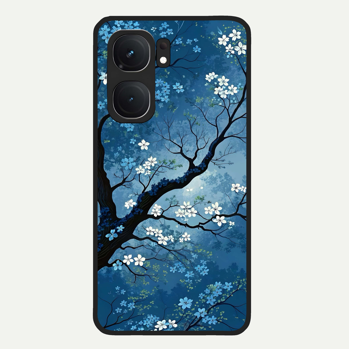  Blue Tree Serenity Glass Case For iQOO Neo 9 Pro back cover – full design glossy printed glass finish