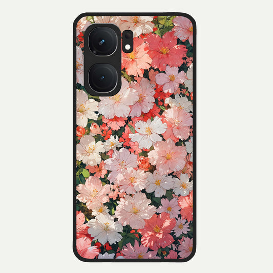  Blush Bloom Field Glass Case For iQOO Neo 9 Pro back cover – full design glossy printed glass finish