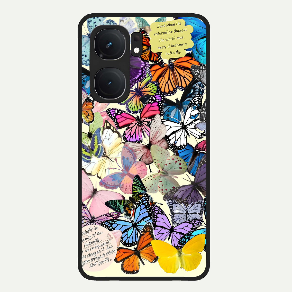  Butterflies Petal Dream Glass Case For iQOO Neo 9 Pro back cover – full design glossy printed glass finish