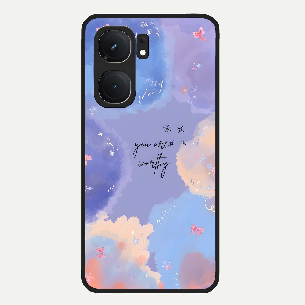  Celestial Cloud Magic Glass Case For iQOO Neo 9 Pro back cover – full design glossy printed glass finish