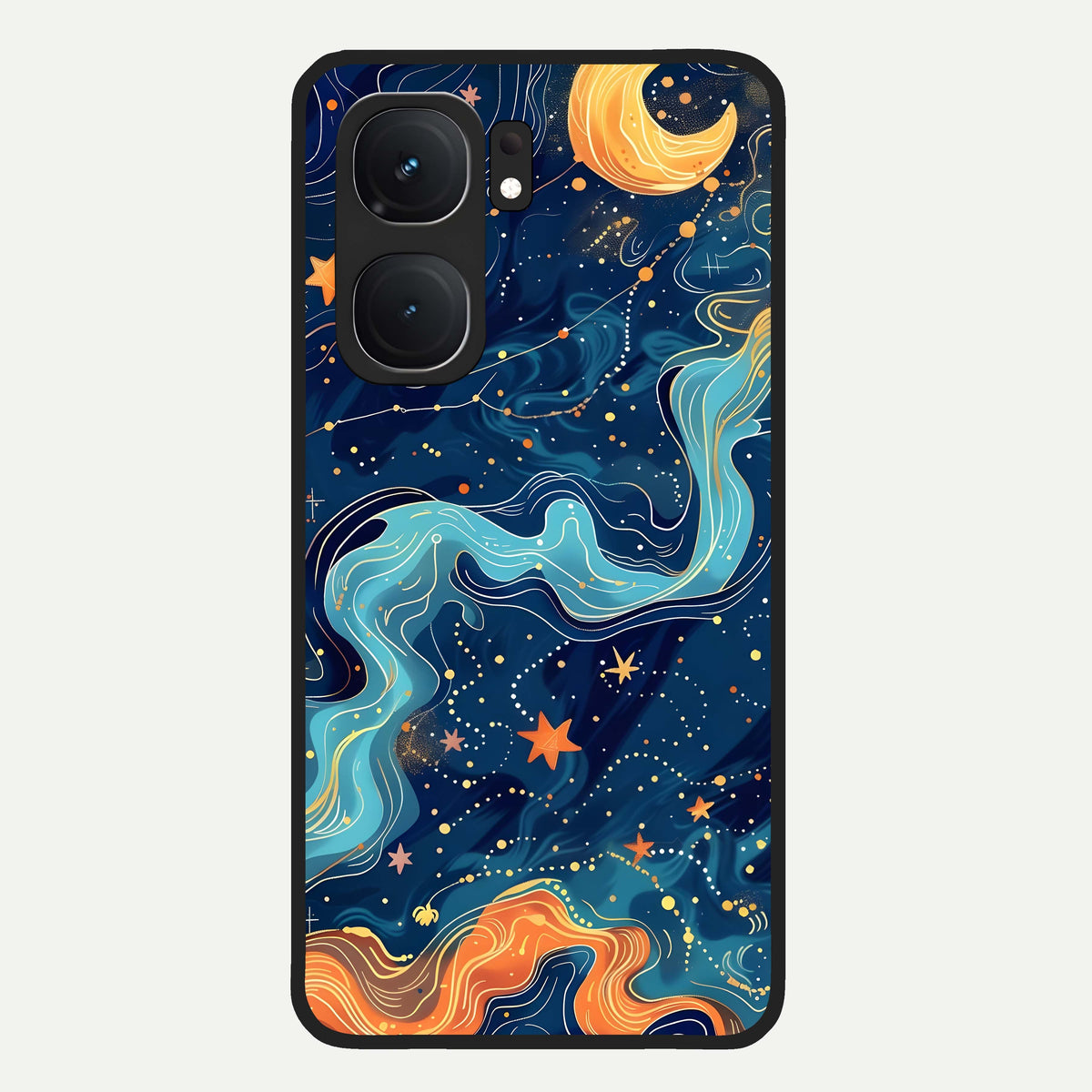  Celestial Dream Flow Glass Case For iQOO Neo 9 Pro back cover – full design glossy printed glass finish