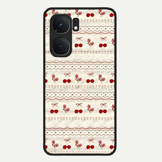  Cherry Bloom Charm Glass Case For iQOO Neo 9 Pro back cover – full design glossy printed glass finish